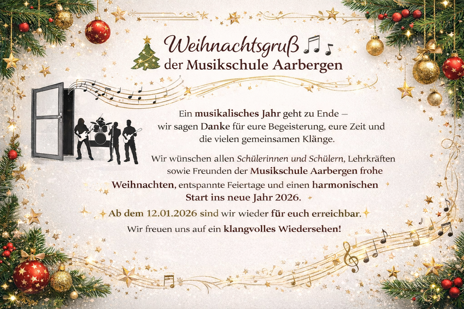 Weihnachtsgruß der Musikschule Aarbergen